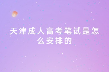 天津成人高考笔试是怎么安排的