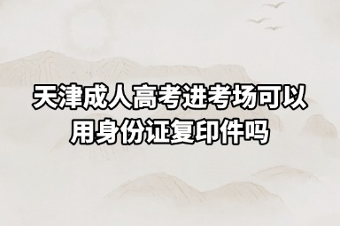 天津成人高考进考场可以用身份证复印件吗